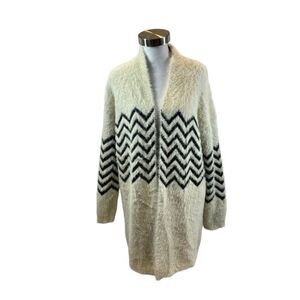 Ladies Sioni Anthro Cozy Fuzzy Open Front Cardigan Size Large‎
